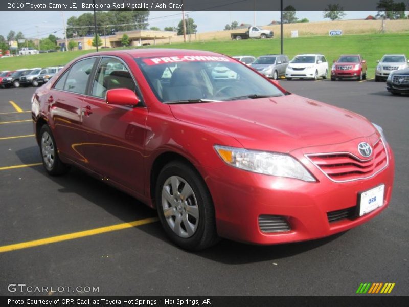 Barcelona Red Metallic / Ash Gray 2010 Toyota Camry LE