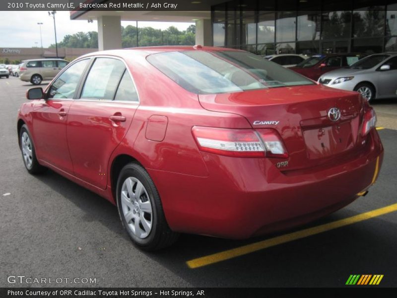 Barcelona Red Metallic / Ash Gray 2010 Toyota Camry LE