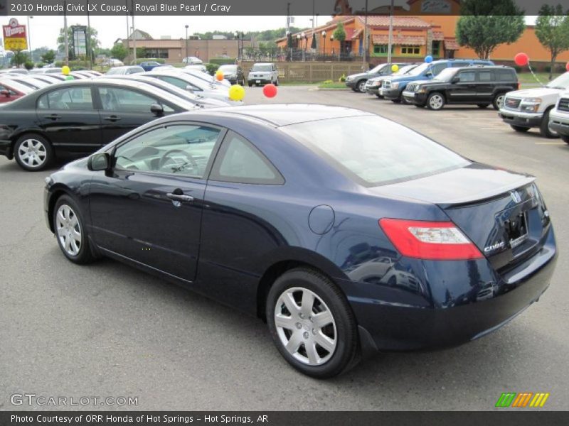 Royal Blue Pearl / Gray 2010 Honda Civic LX Coupe