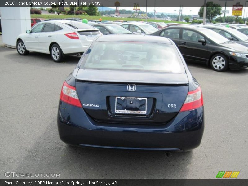 Royal Blue Pearl / Gray 2010 Honda Civic LX Coupe