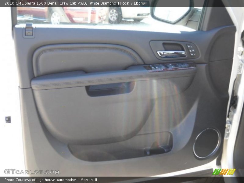 White Diamond Tricoat / Ebony 2010 GMC Sierra 1500 Denali Crew Cab AWD