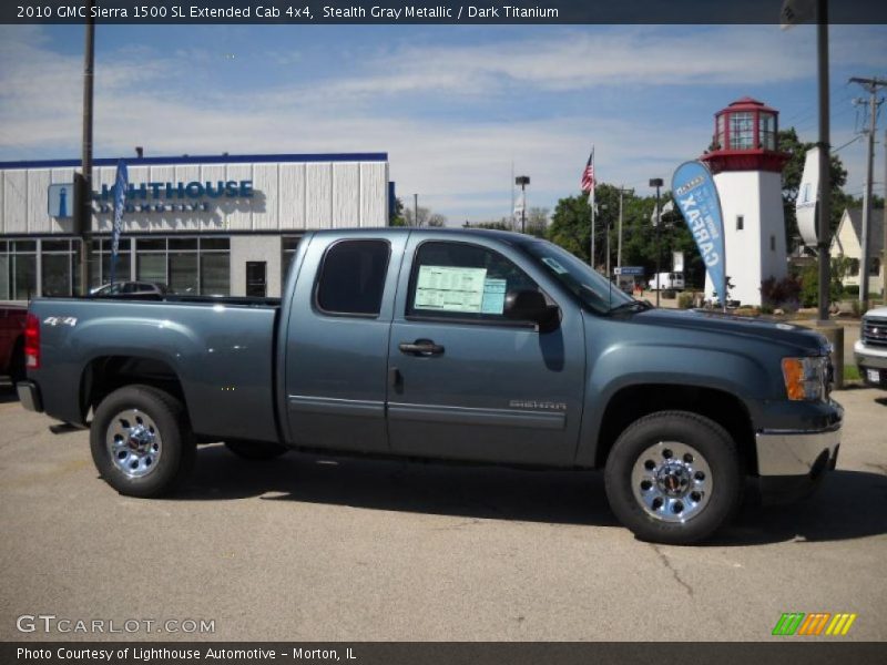 Stealth Gray Metallic / Dark Titanium 2010 GMC Sierra 1500 SL Extended Cab 4x4