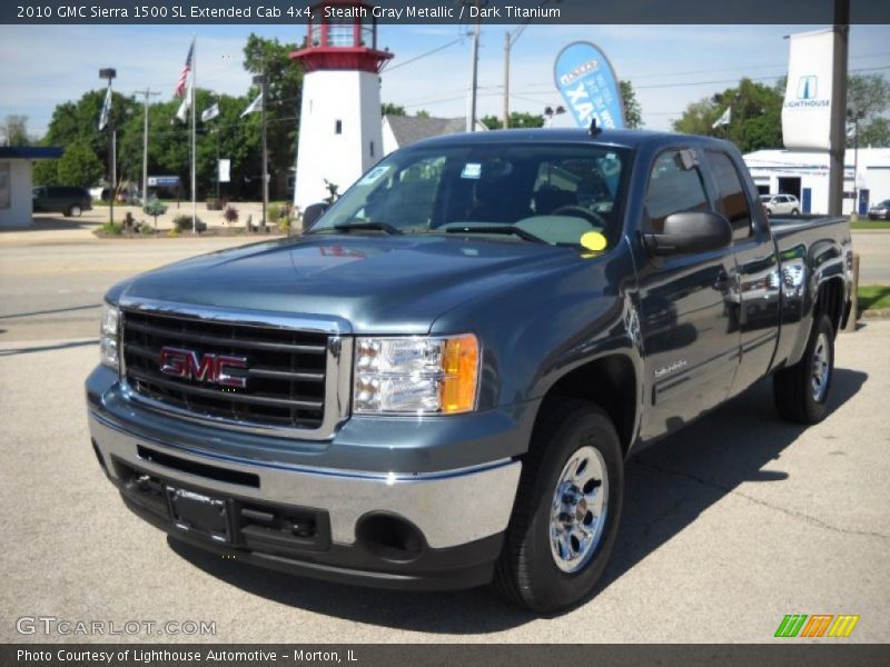 Stealth Gray Metallic / Dark Titanium 2010 GMC Sierra 1500 SL Extended Cab 4x4