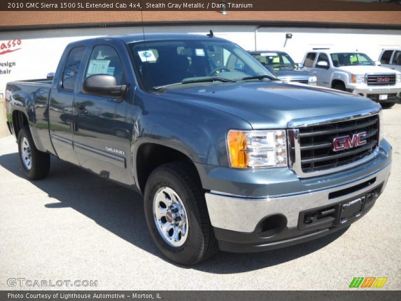 Stealth Gray Metallic / Dark Titanium 2010 GMC Sierra 1500 SL Extended Cab 4x4