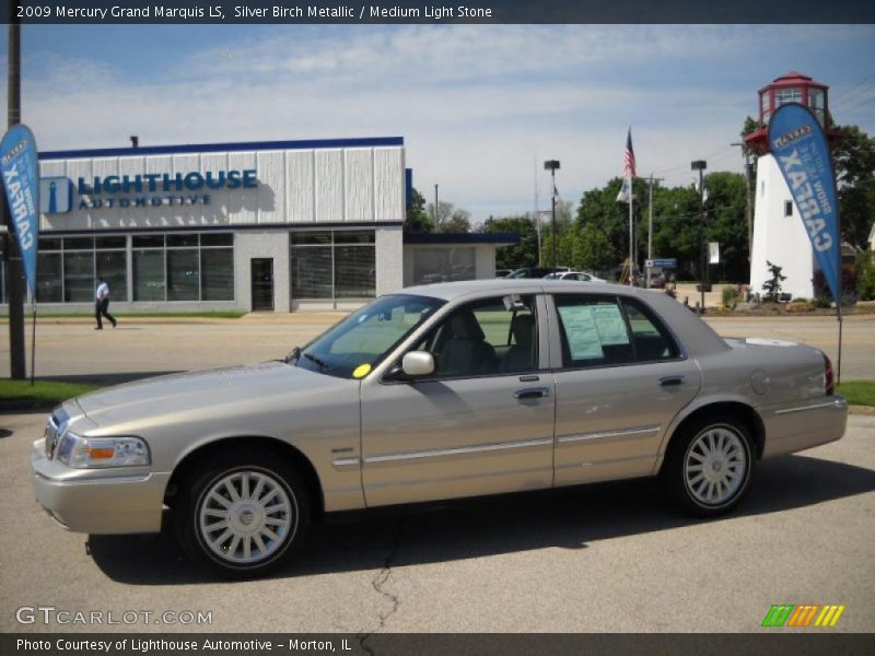 Silver Birch Metallic / Medium Light Stone 2009 Mercury Grand Marquis LS