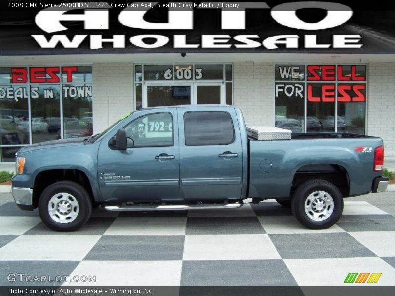 Stealth Gray Metallic / Ebony 2008 GMC Sierra 2500HD SLT Z71 Crew Cab 4x4