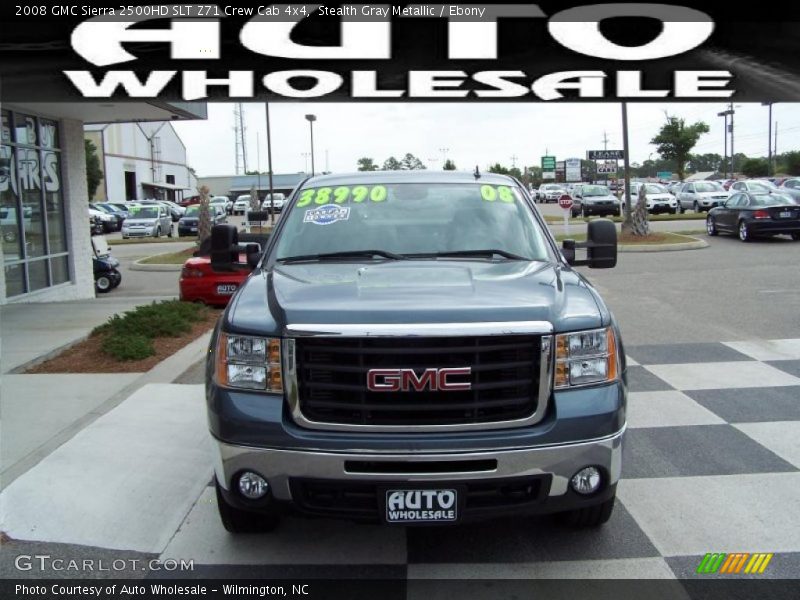 Stealth Gray Metallic / Ebony 2008 GMC Sierra 2500HD SLT Z71 Crew Cab 4x4