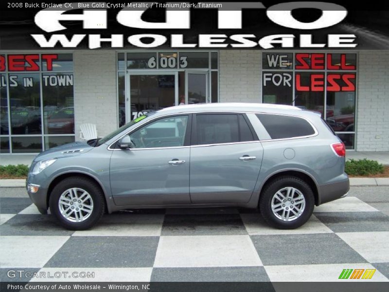 Blue Gold Crystal Metallic / Titanium/Dark Titanium 2008 Buick Enclave CX
