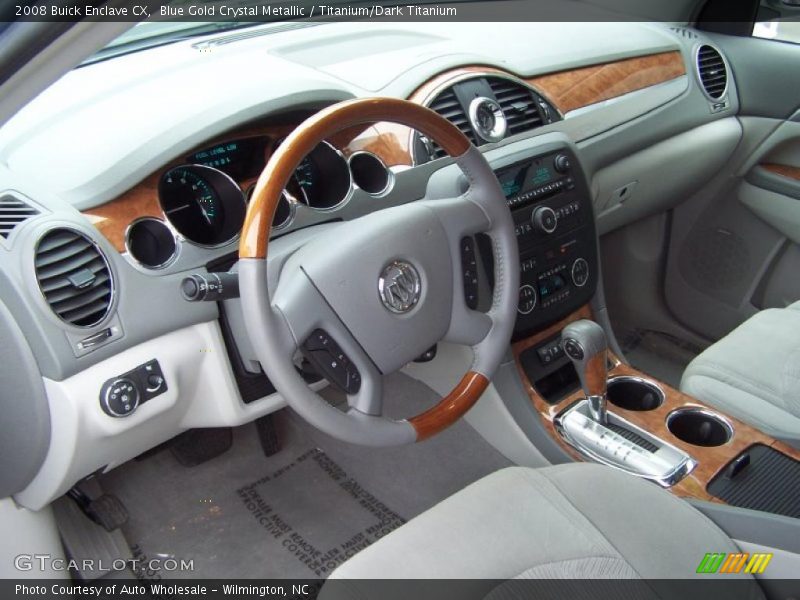 Blue Gold Crystal Metallic / Titanium/Dark Titanium 2008 Buick Enclave CX