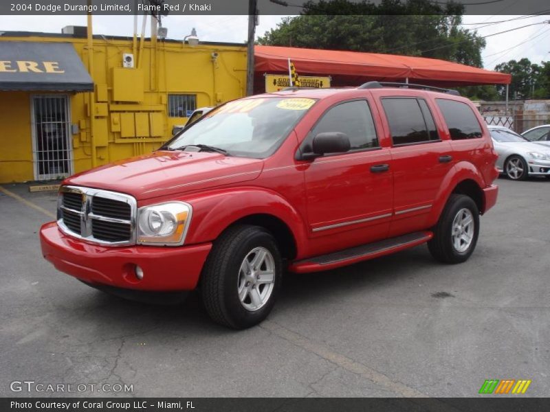 Flame Red / Khaki 2004 Dodge Durango Limited