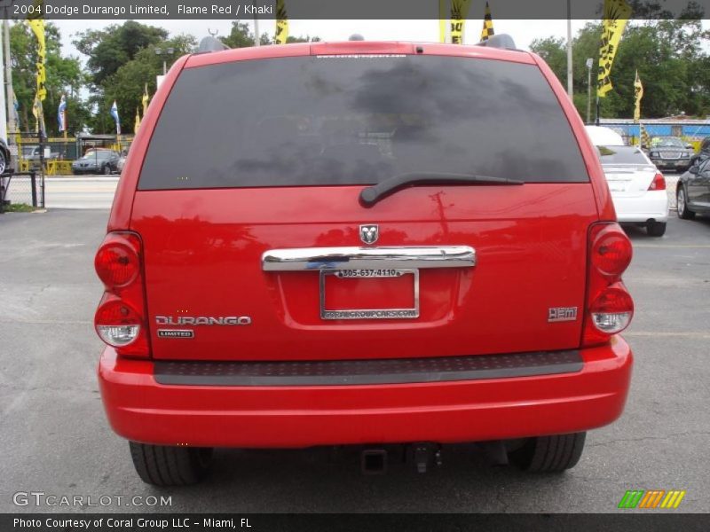 Flame Red / Khaki 2004 Dodge Durango Limited