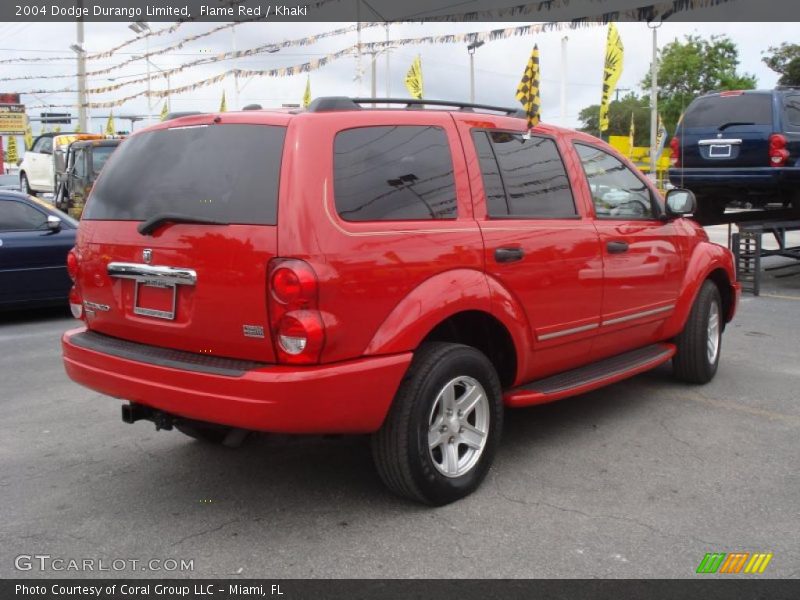 Flame Red / Khaki 2004 Dodge Durango Limited