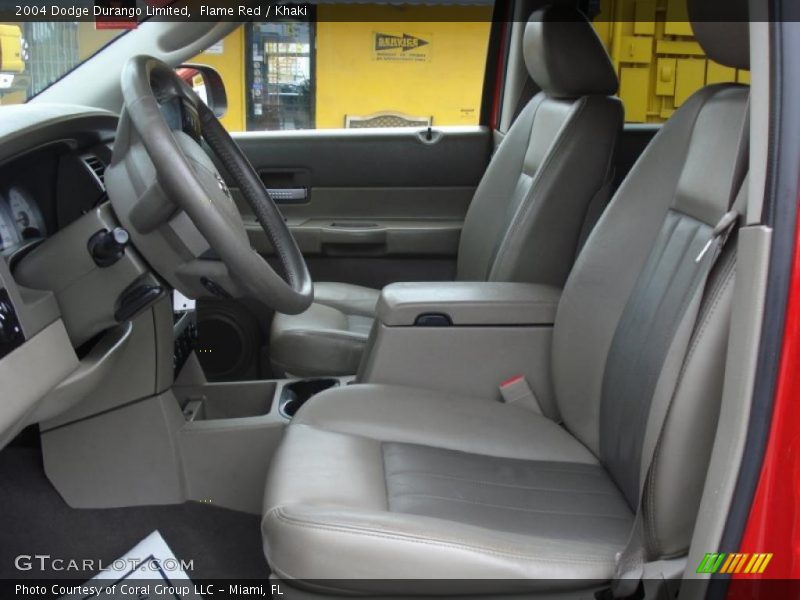 Flame Red / Khaki 2004 Dodge Durango Limited