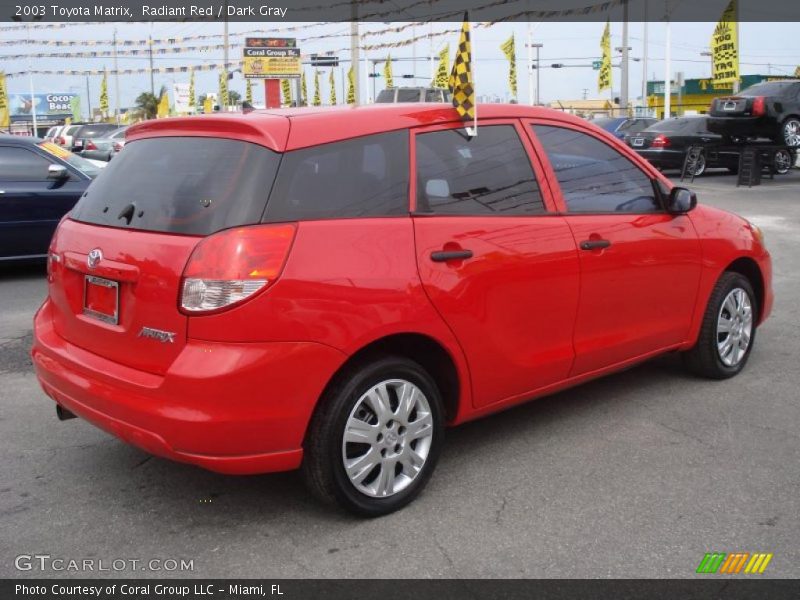 Radiant Red / Dark Gray 2003 Toyota Matrix
