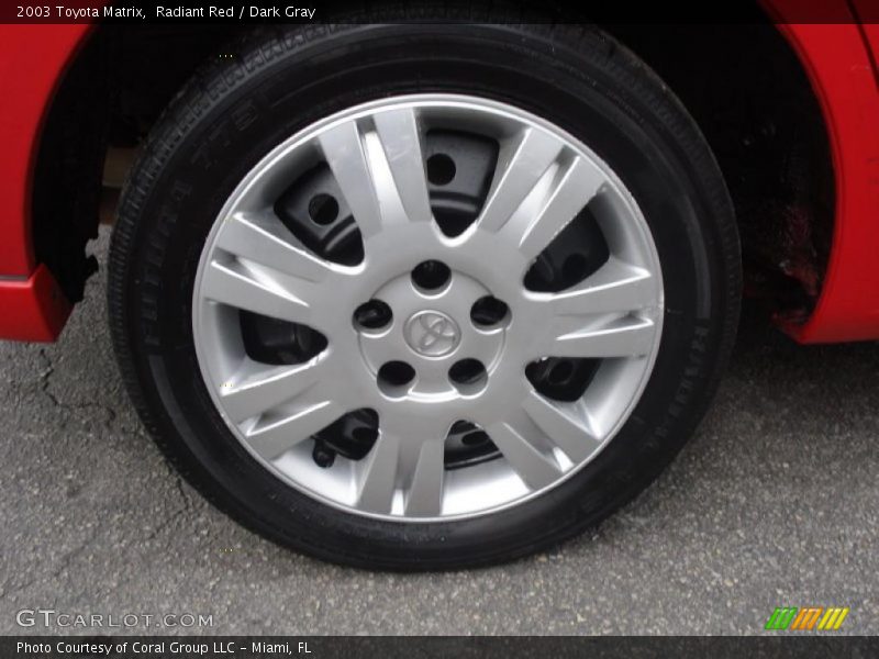 Radiant Red / Dark Gray 2003 Toyota Matrix