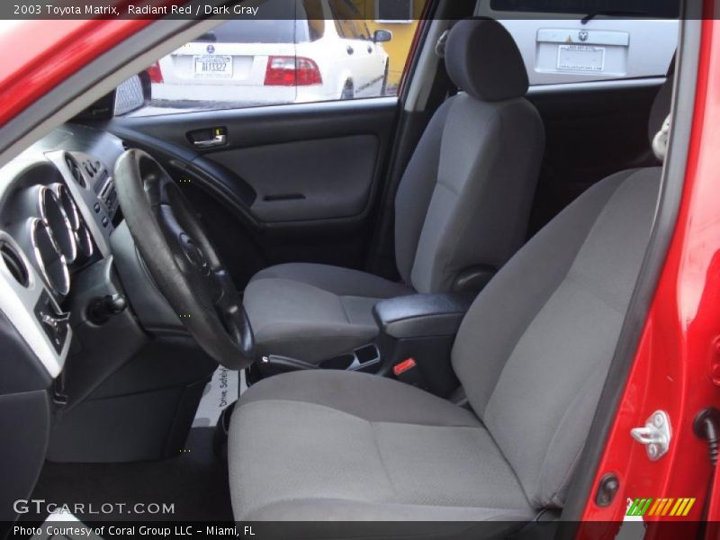Radiant Red / Dark Gray 2003 Toyota Matrix