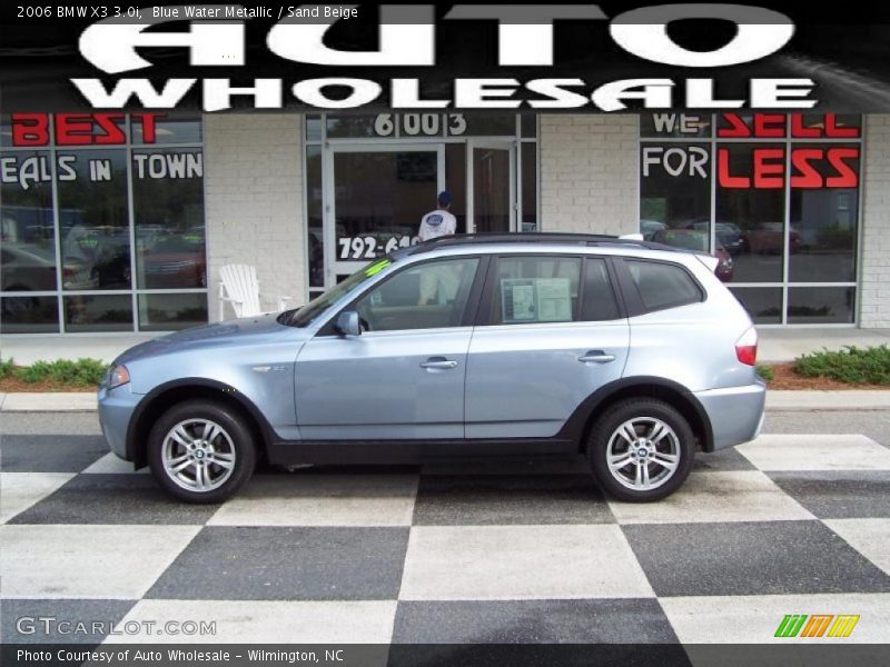 Blue Water Metallic / Sand Beige 2006 BMW X3 3.0i