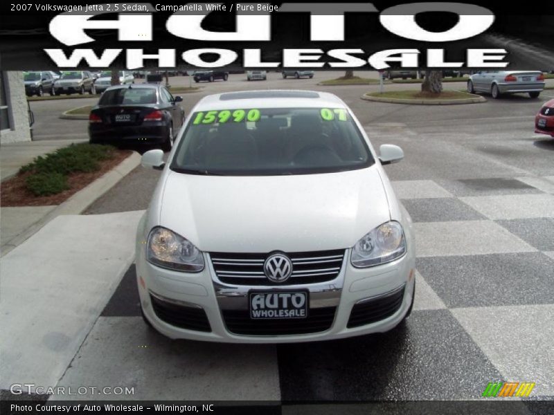 Campanella White / Pure Beige 2007 Volkswagen Jetta 2.5 Sedan