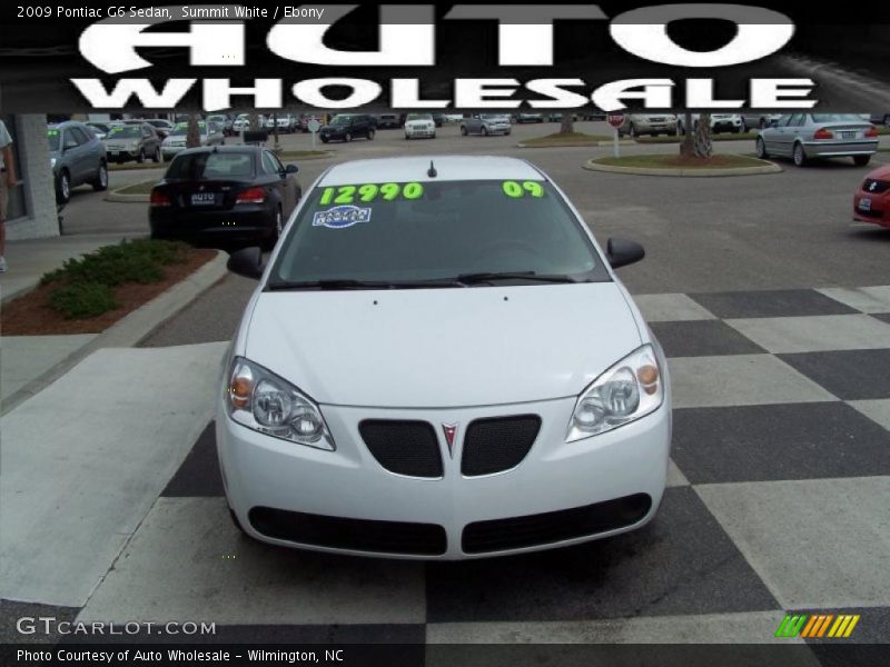 Summit White / Ebony 2009 Pontiac G6 Sedan