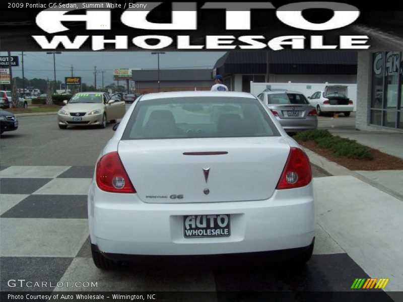 Summit White / Ebony 2009 Pontiac G6 Sedan