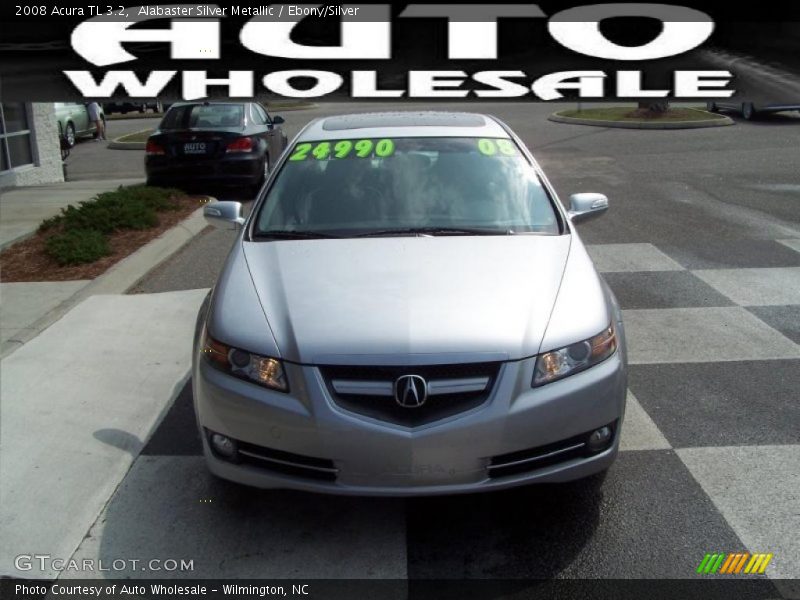 Alabaster Silver Metallic / Ebony/Silver 2008 Acura TL 3.2