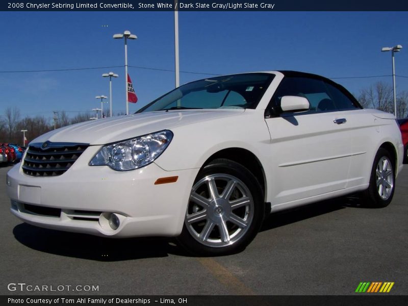 Stone White / Dark Slate Gray/Light Slate Gray 2008 Chrysler Sebring Limited Convertible