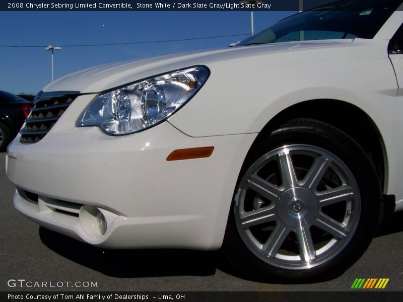 Stone White / Dark Slate Gray/Light Slate Gray 2008 Chrysler Sebring Limited Convertible
