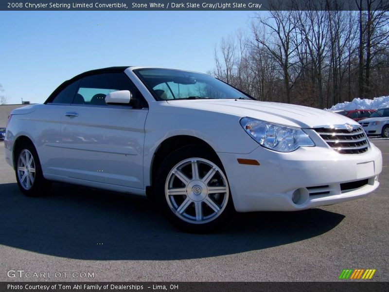Stone White / Dark Slate Gray/Light Slate Gray 2008 Chrysler Sebring Limited Convertible