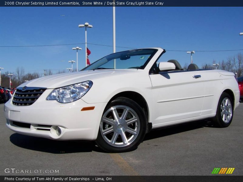 Stone White / Dark Slate Gray/Light Slate Gray 2008 Chrysler Sebring Limited Convertible
