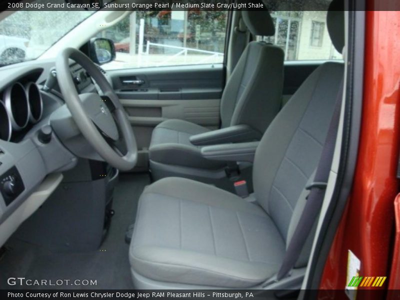 Sunburst Orange Pearl / Medium Slate Gray/Light Shale 2008 Dodge Grand Caravan SE