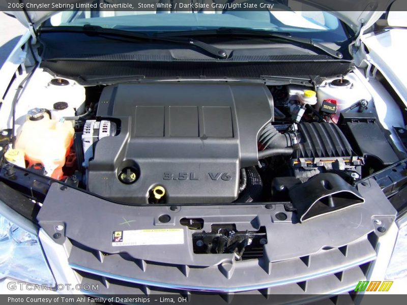 Stone White / Dark Slate Gray/Light Slate Gray 2008 Chrysler Sebring Limited Convertible