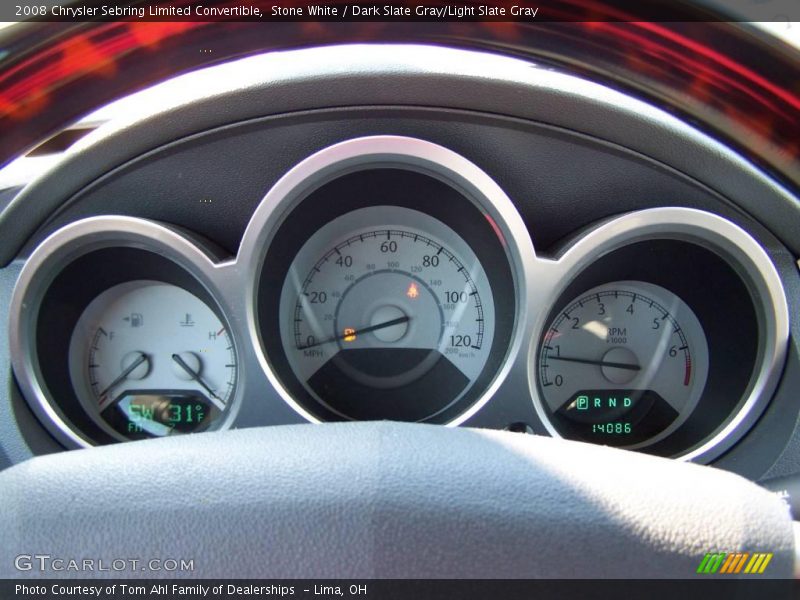 Stone White / Dark Slate Gray/Light Slate Gray 2008 Chrysler Sebring Limited Convertible