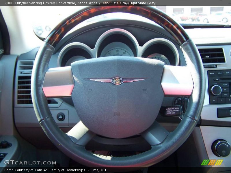 Stone White / Dark Slate Gray/Light Slate Gray 2008 Chrysler Sebring Limited Convertible