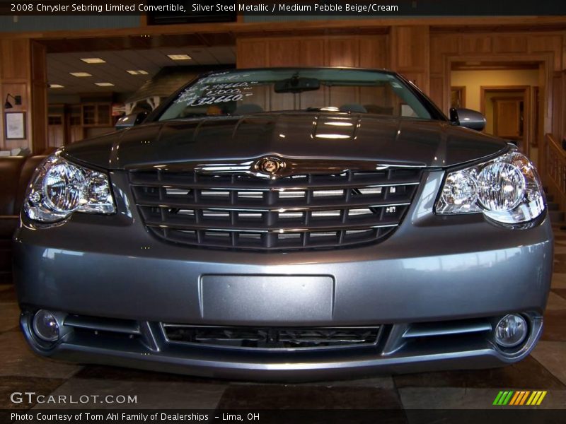 Silver Steel Metallic / Medium Pebble Beige/Cream 2008 Chrysler Sebring Limited Convertible