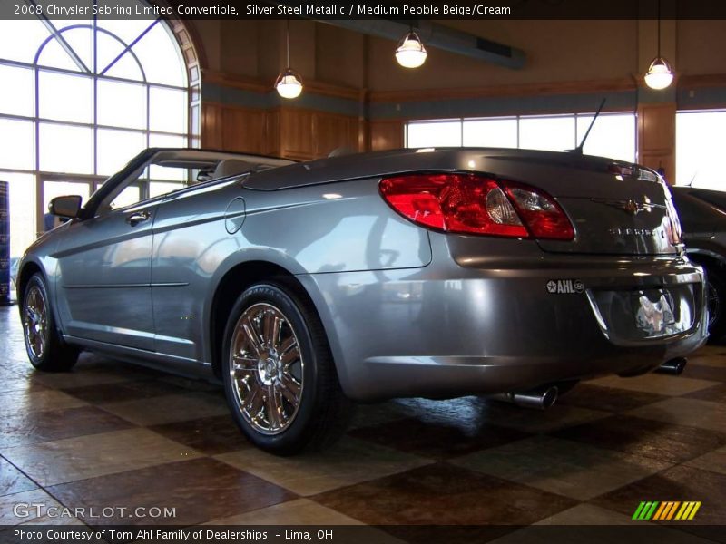 Silver Steel Metallic / Medium Pebble Beige/Cream 2008 Chrysler Sebring Limited Convertible