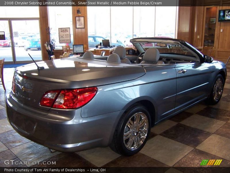 Silver Steel Metallic / Medium Pebble Beige/Cream 2008 Chrysler Sebring Limited Convertible