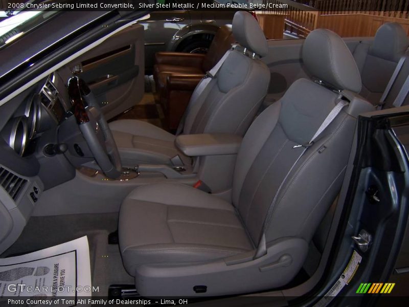 Silver Steel Metallic / Medium Pebble Beige/Cream 2008 Chrysler Sebring Limited Convertible