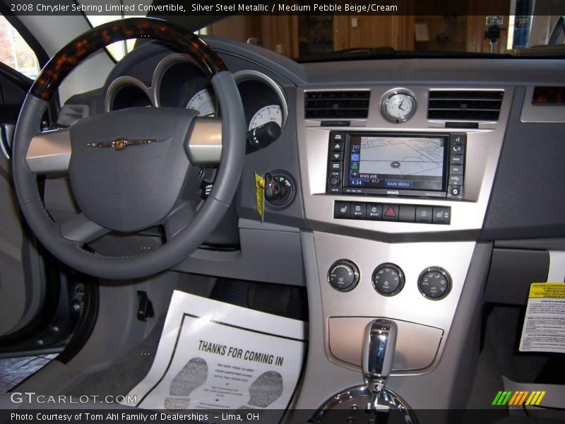 Silver Steel Metallic / Medium Pebble Beige/Cream 2008 Chrysler Sebring Limited Convertible