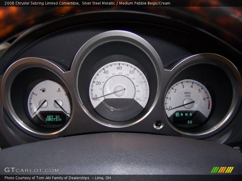 Silver Steel Metallic / Medium Pebble Beige/Cream 2008 Chrysler Sebring Limited Convertible