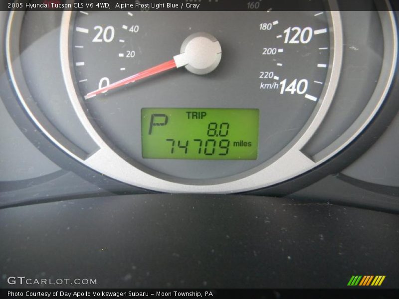 Alpine Frost Light Blue / Gray 2005 Hyundai Tucson GLS V6 4WD