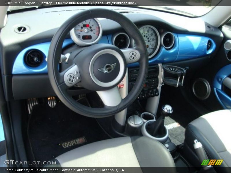 Electric Blue Metallic / Space Grey/Panther Black 2005 Mini Cooper S Hardtop