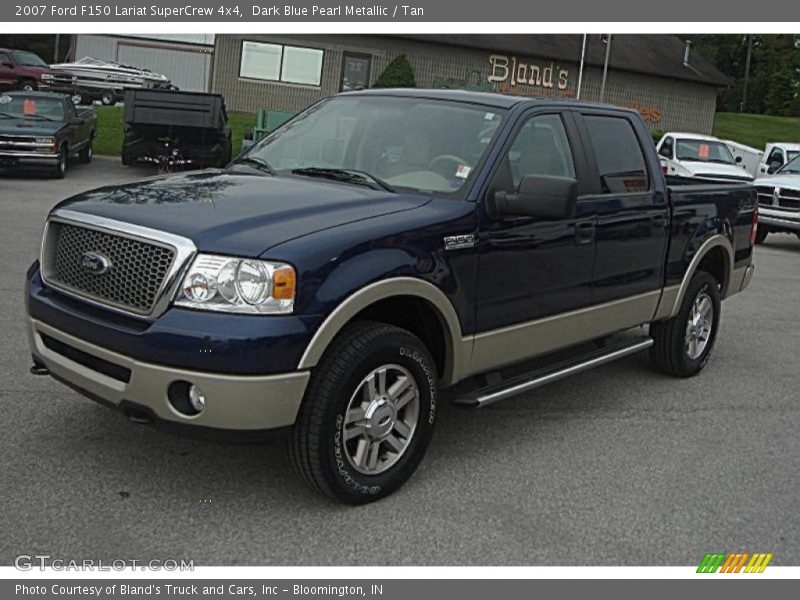 Dark Blue Pearl Metallic / Tan 2007 Ford F150 Lariat SuperCrew 4x4