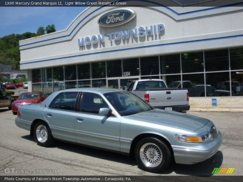 Light Willow Green Metallic / Green 1996 Mercury Grand Marquis LS