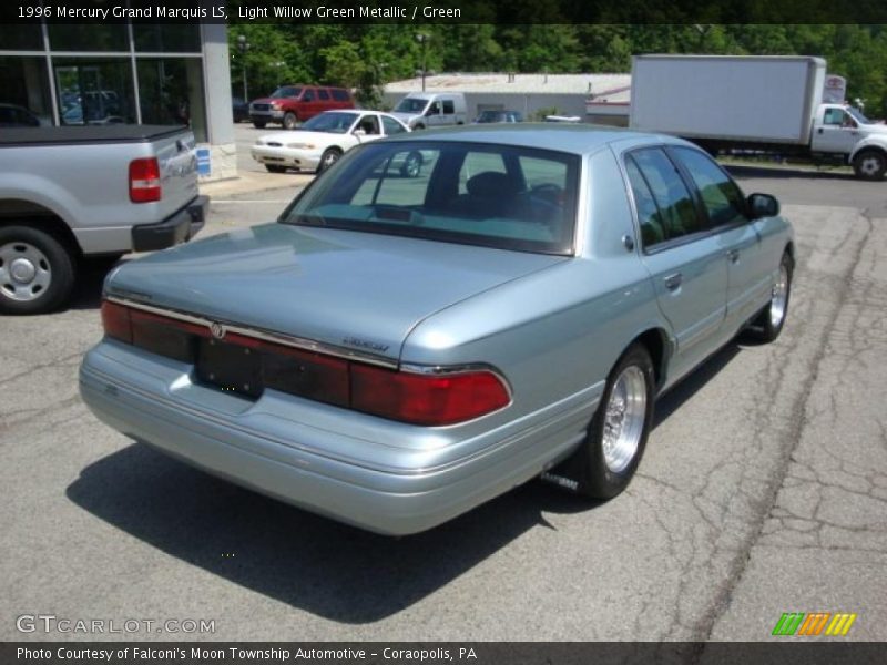 Light Willow Green Metallic / Green 1996 Mercury Grand Marquis LS
