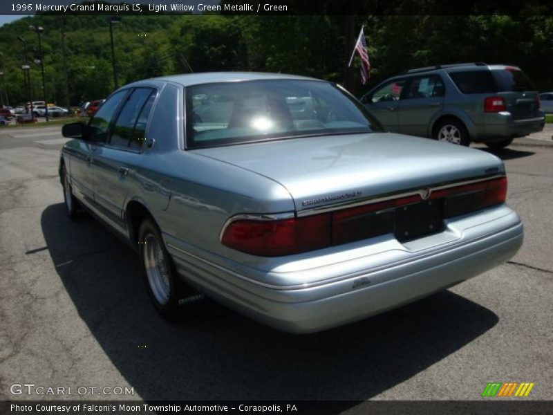 Light Willow Green Metallic / Green 1996 Mercury Grand Marquis LS