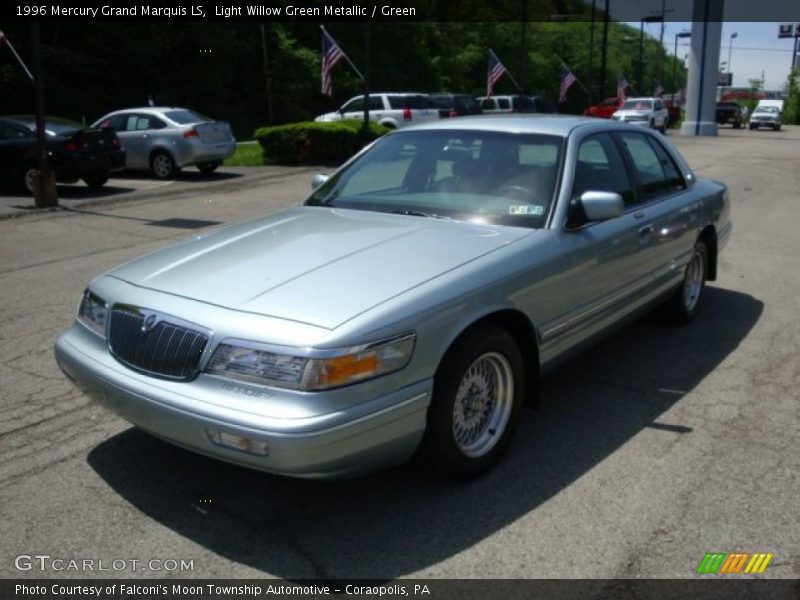 Light Willow Green Metallic / Green 1996 Mercury Grand Marquis LS