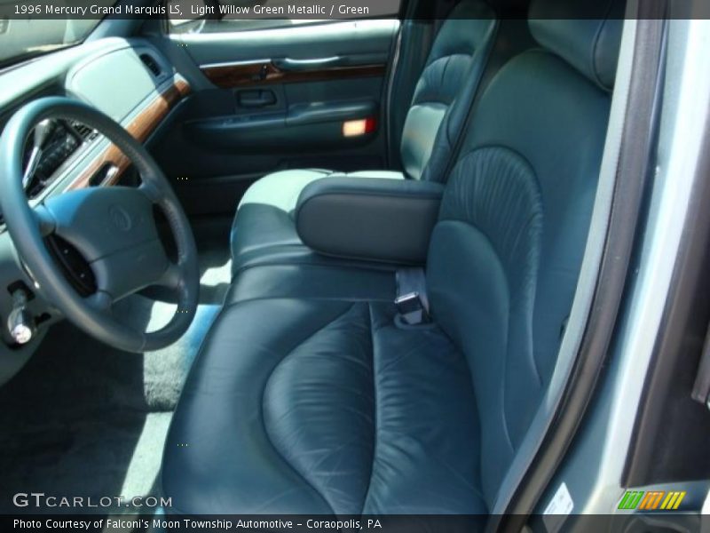 Light Willow Green Metallic / Green 1996 Mercury Grand Marquis LS
