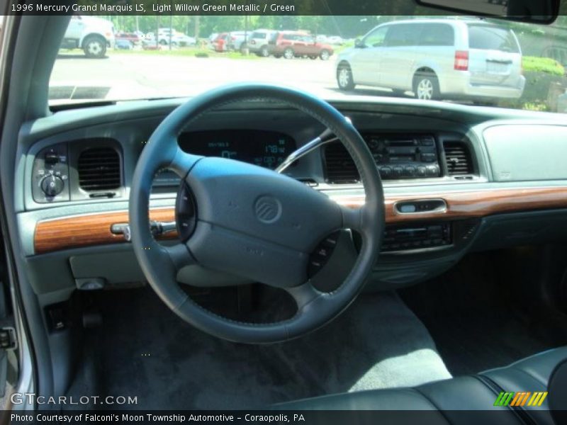 Light Willow Green Metallic / Green 1996 Mercury Grand Marquis LS