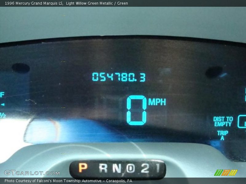 Light Willow Green Metallic / Green 1996 Mercury Grand Marquis LS