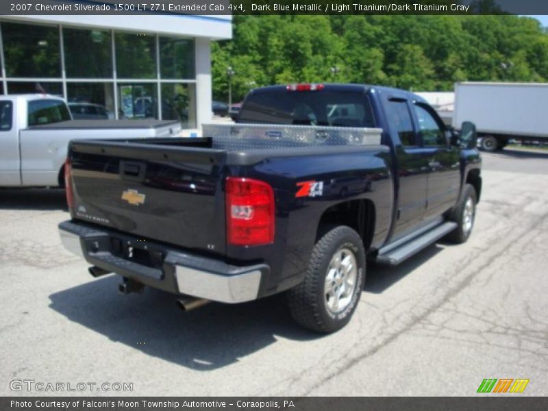 Dark Blue Metallic / Light Titanium/Dark Titanium Gray 2007 Chevrolet Silverado 1500 LT Z71 Extended Cab 4x4